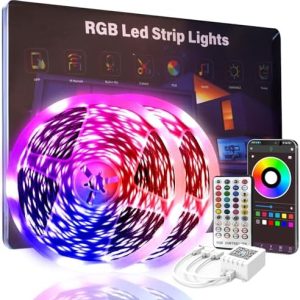 200 FT Smart LED Strip Lights for Bedroom | Music Synchronized | Bluetooth Remote Control | Ultra Long RGB Color Changin